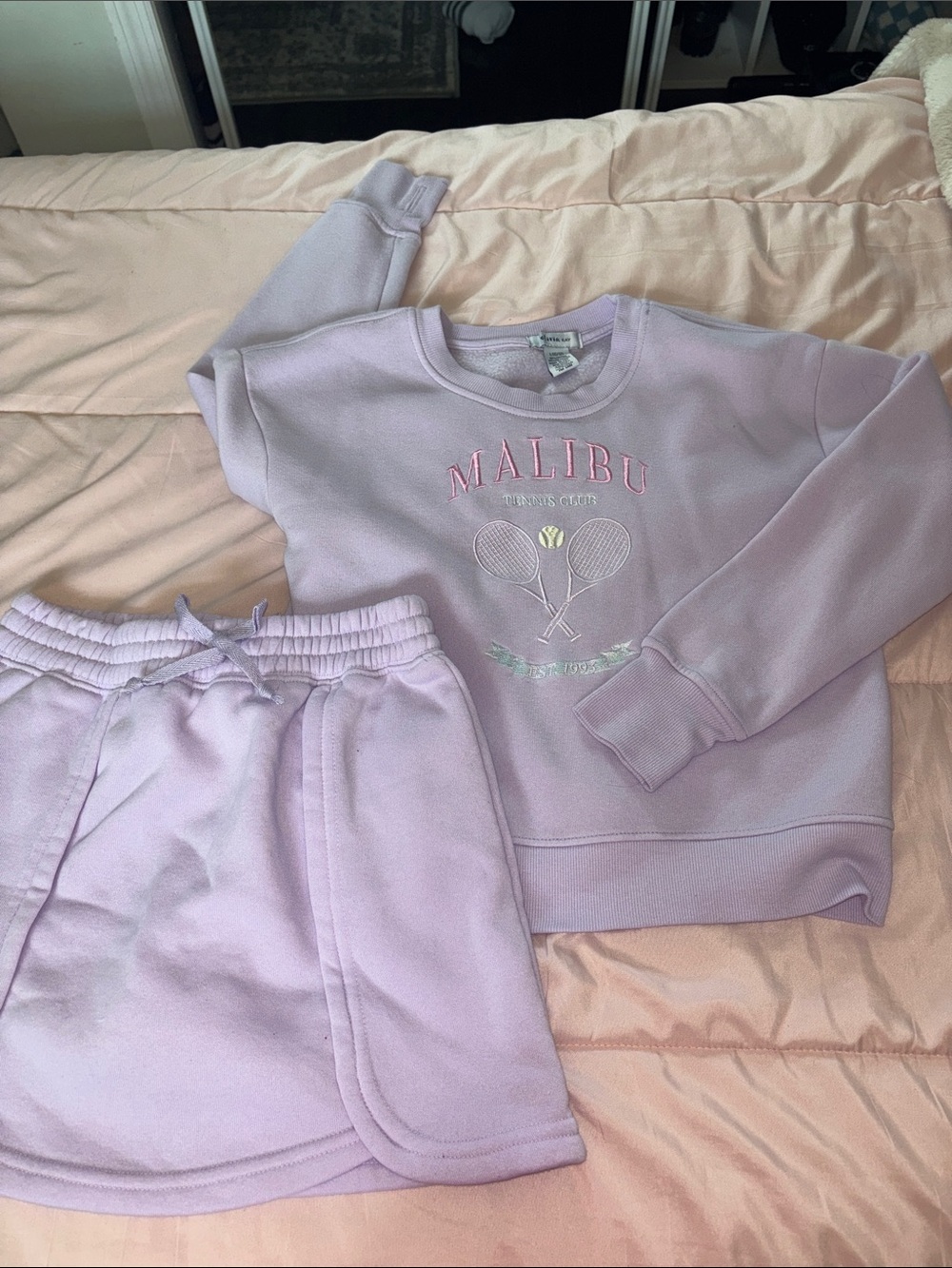 Olivia Kay Lavender Sweatshirt and Skort Set